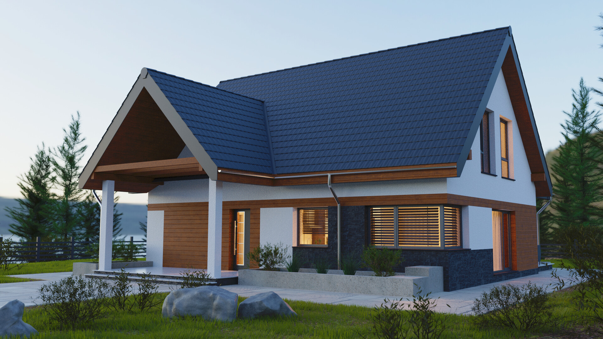 Minimalistic Modern House by the Lake